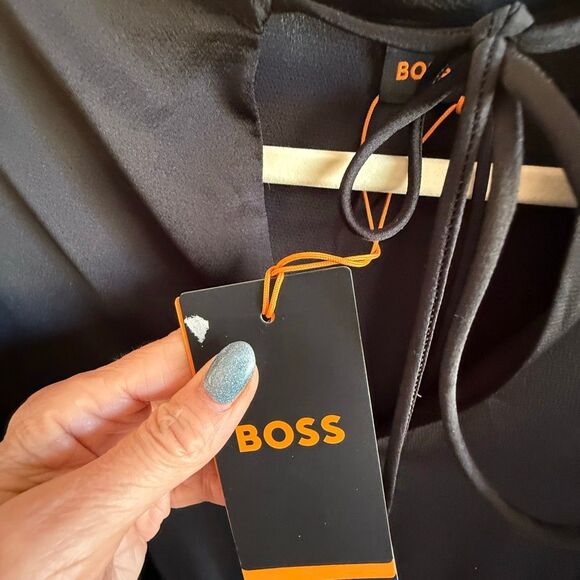 NWT BOSS Orange “Dorena” A-Line dress in black. Size S - Picture 8 of 14